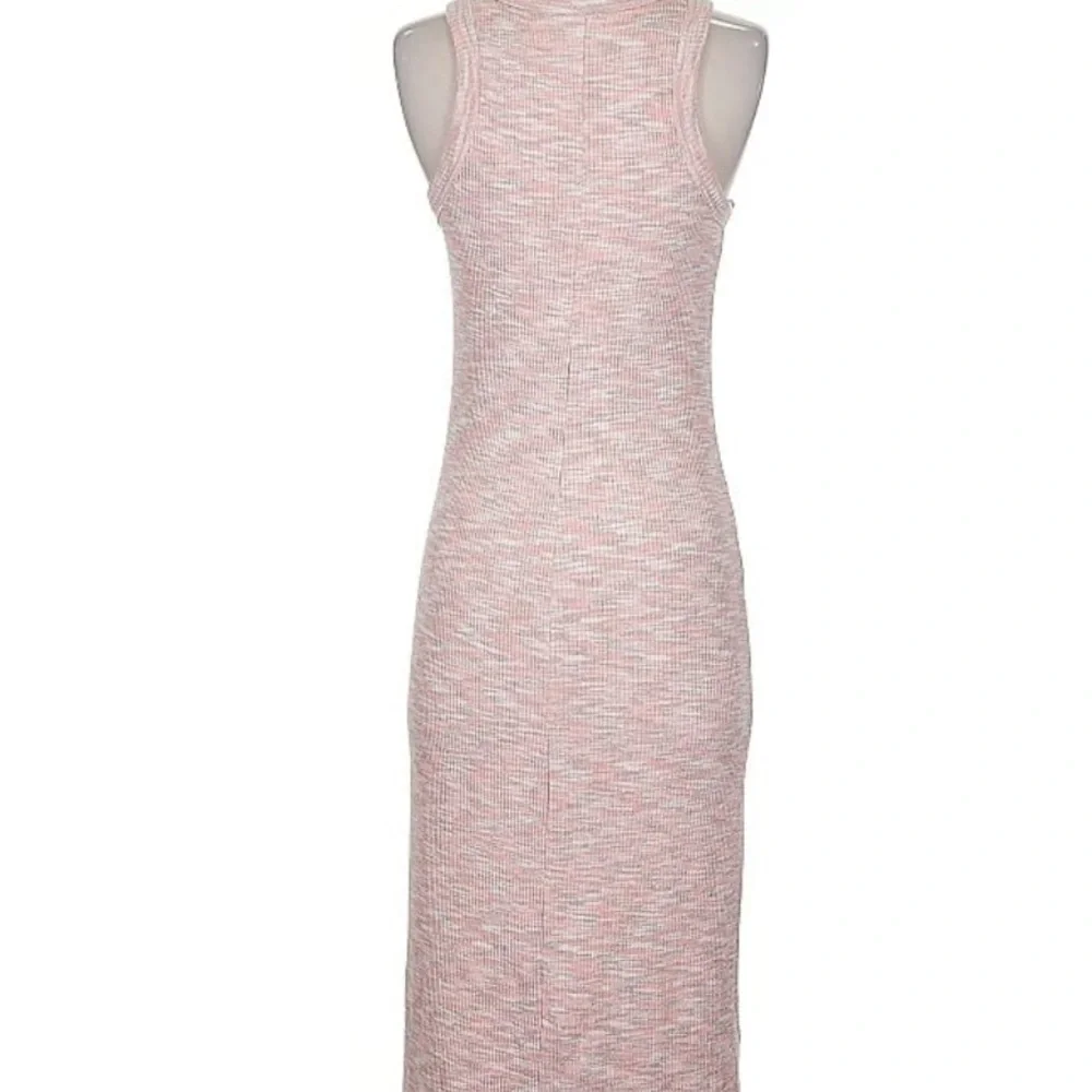 Old Navy Pink and Orange Ribbed Slit Sleeveless Maxi Dress - Picture 3 of 3